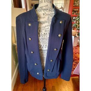 Navy Double-Breasted Women's Jacket